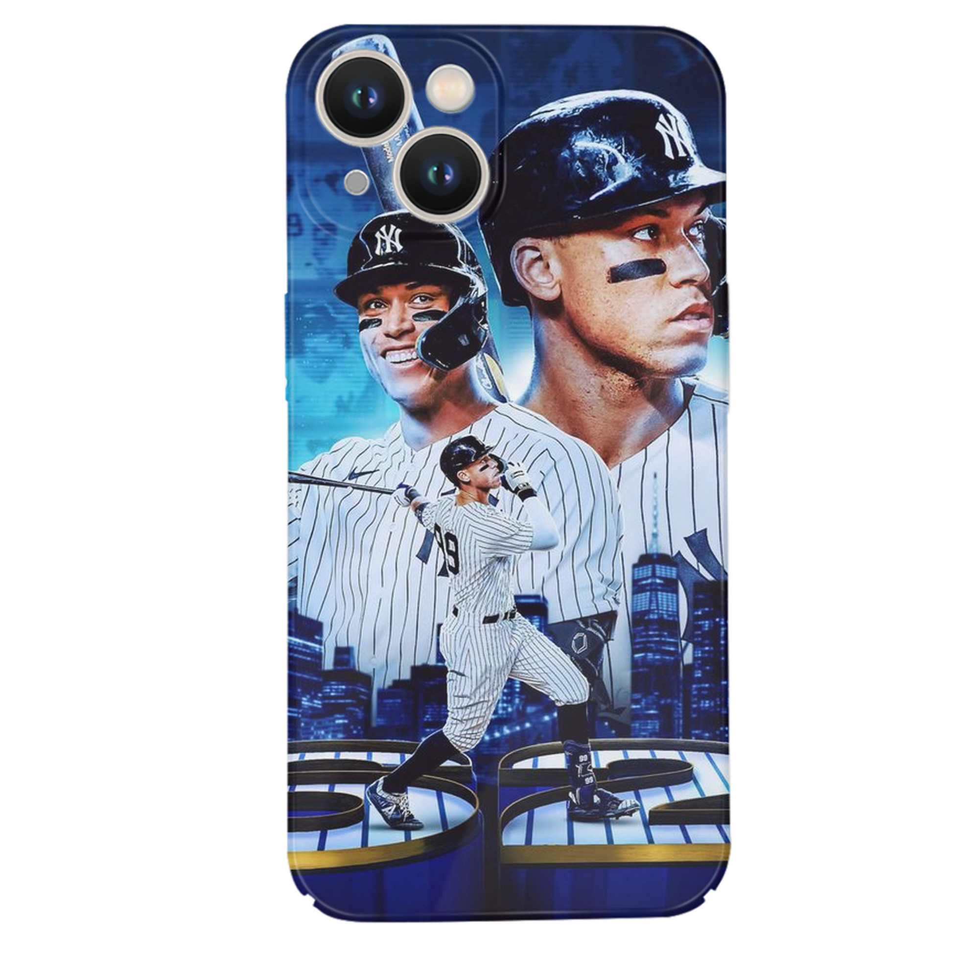 Aaron Judge AL Record 62 Home Runs IPhone 14 Series Full-Cover Hard Case – Shockproof With Raised Camera Protection – Precise Cutouts, Wireless Charging Compatible – Durable, Anti-Yellowing, Easy To Clean